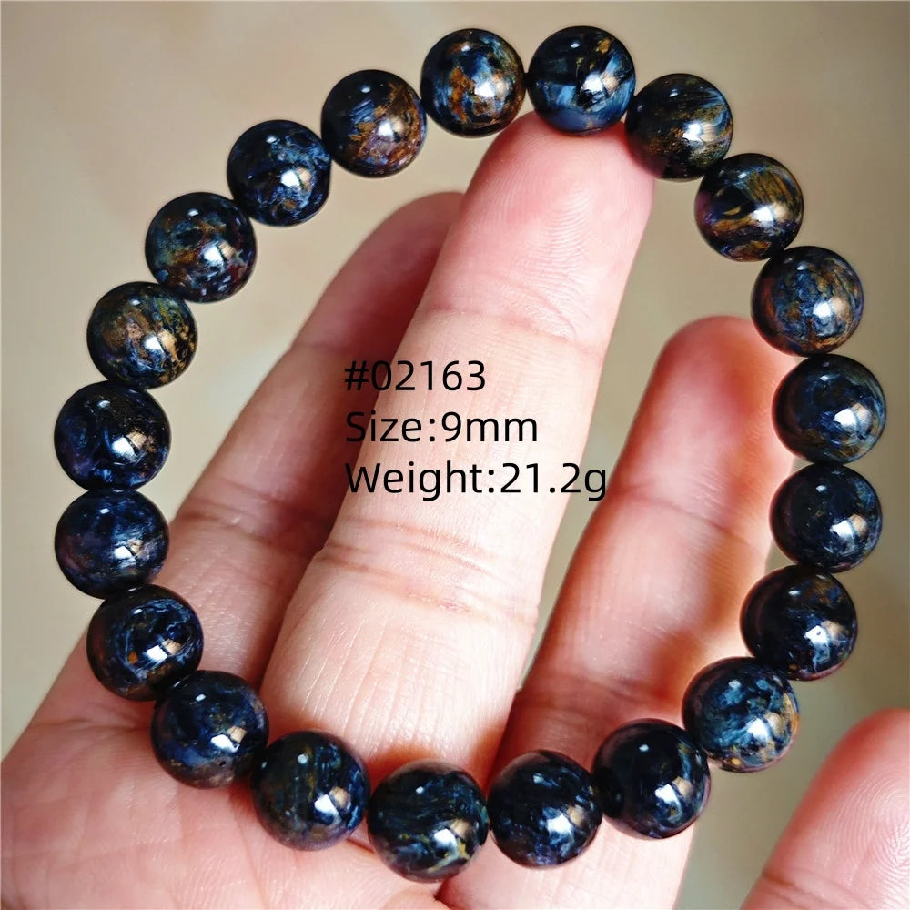 Natürliche blaue Pietersite Runde Perlen Armband Schmuck 12,5 mm Feuer Pietersite Namibia Feuer Pietersite Seltene Steinperlen AAAAAA