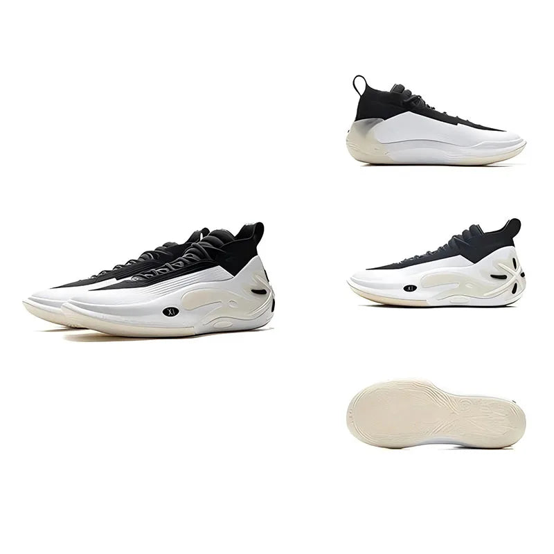 Li-Ning Herren WAY OF WADE 11 WHITE HOT Professionelle Basketballschuhe mit Carbonplatte und Dämpfung, Indoor-Sneaker ABAU049