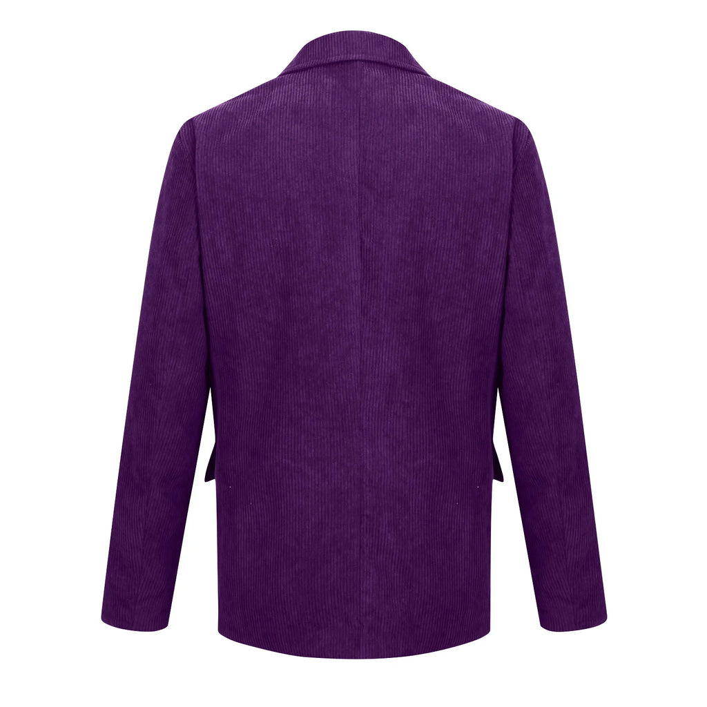 Männer Einfarbig Cord Warme Anzug Jacke Strickjacke Frühling Herbst Business Casual Cord Blazer Jacke männer Anzug Mantel