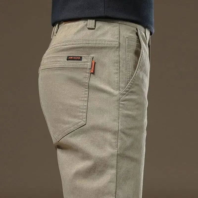 2025, Sommer-Freizeithose für Herren aus dünner Baumwolle, trendige, vielseitige, elastische, leichte Business-Hose, formelle, schlanke, gerade Hose