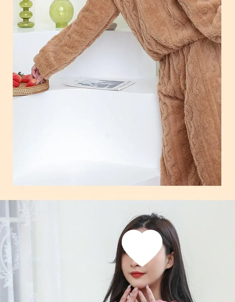Verdickte Korallen Fleece Pyjama Set frauen Winter Hause Kleidung Nachtwäsche Samt Material Warme Gemütliche Winter Neue Ankunft