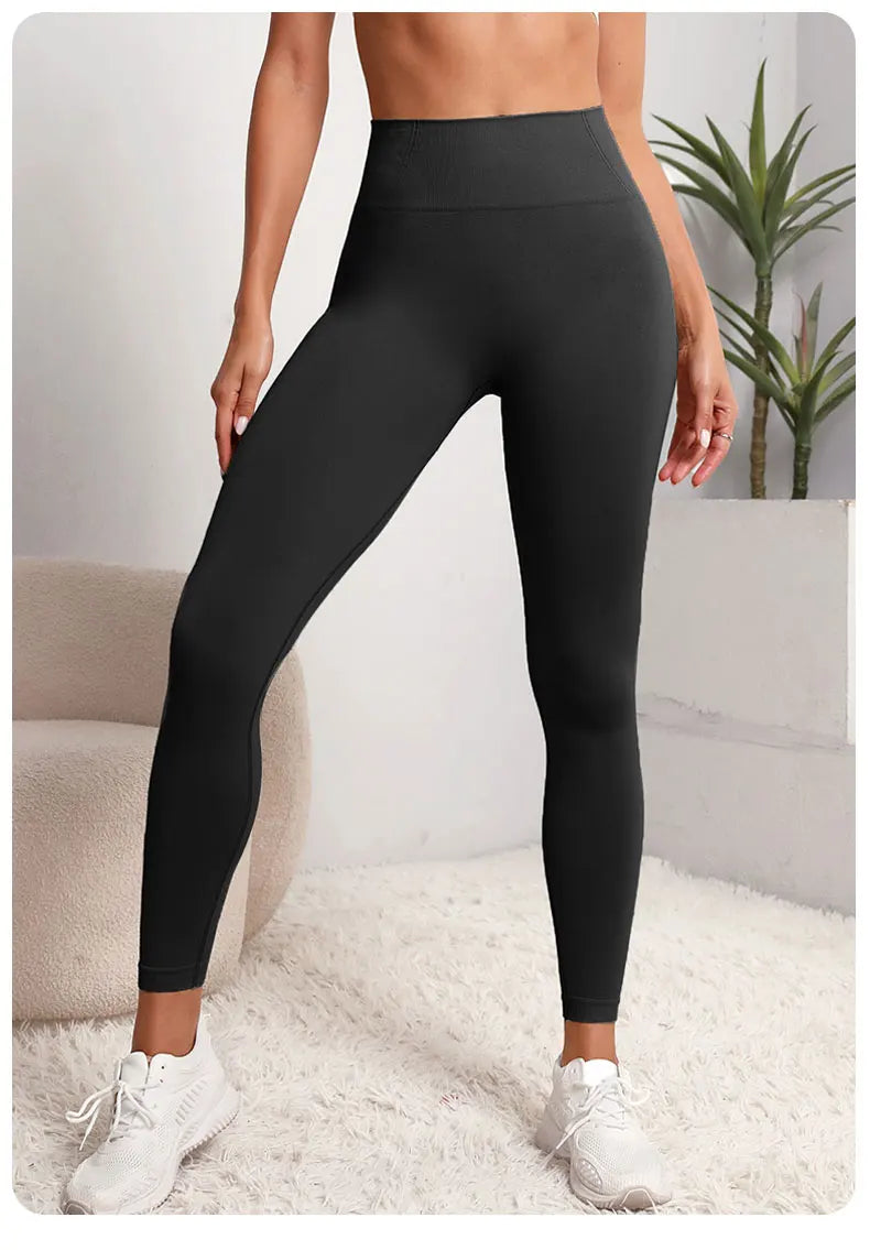 Damen-Leggings mit hoher Taille, Po-Lifting, Bauchkontrolle, Trainingshose, weich, dehnbar, bequem, für Yoga, Laufen, Sport