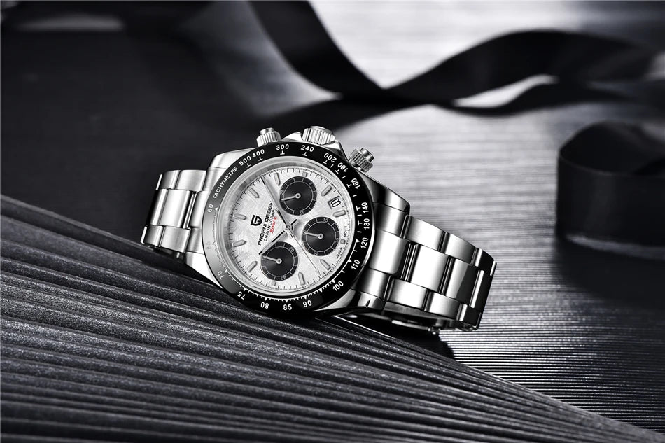 40mm Neue V2 PAGANI DESIGN männer Quarz Uhren Sapphire Retro Chronograph Edelstahl Wasserdichte Uhr Männer Relogio Masculino
