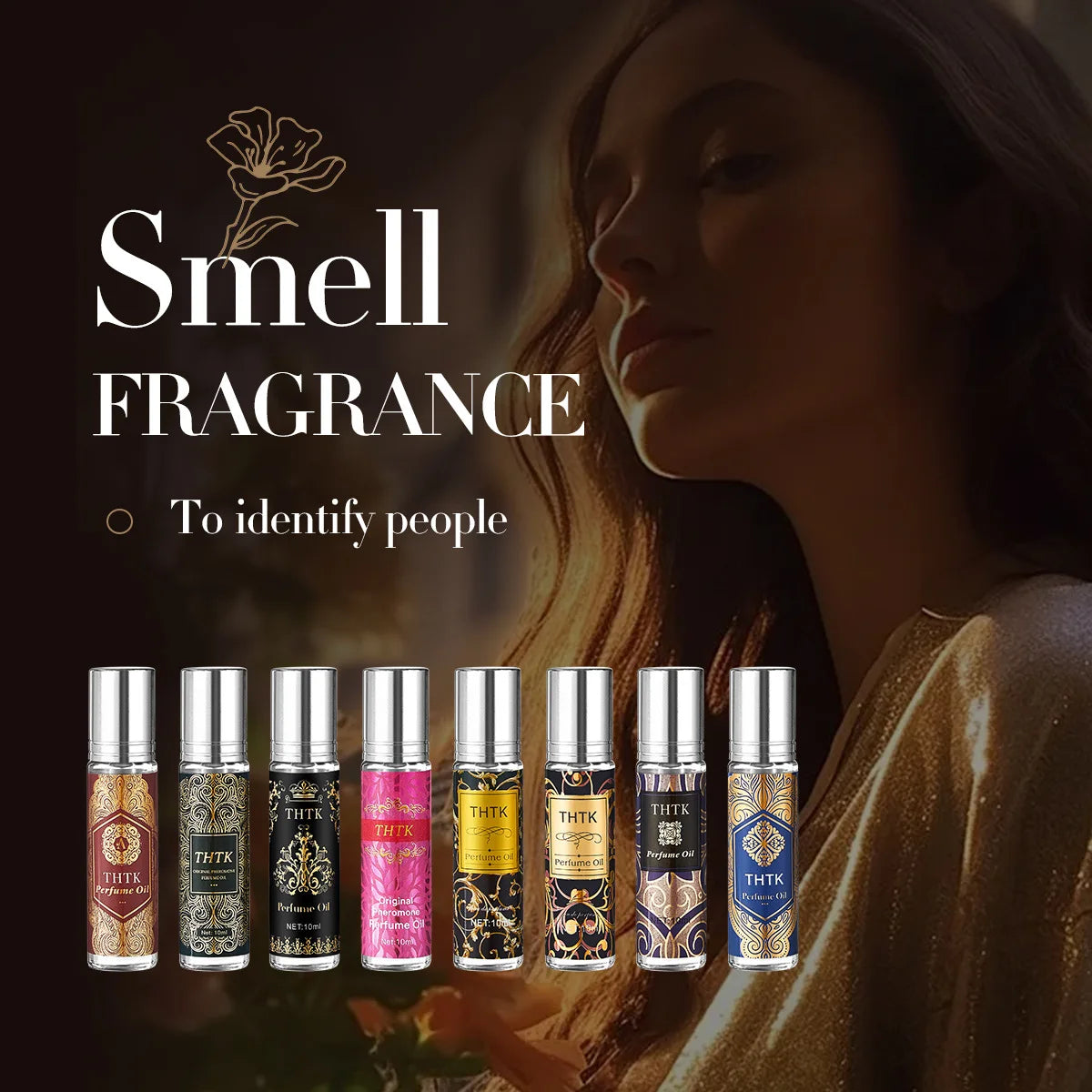 8-teiliges feromon-Langanhaltendes Parfüm für Männer und Frauen, frischer romantischer Duft, Blumenaroma. Es gibt einen schwachen Rosenduft um, Charmi