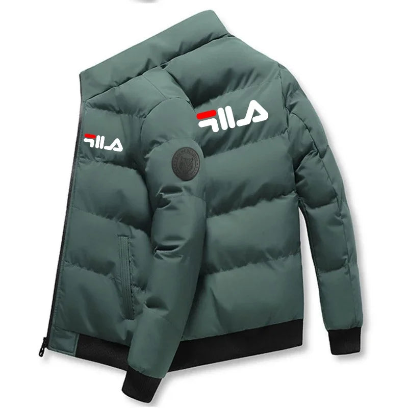 Neue 2025, Herbst/Winter-Herren-Kurzjacke, modische Outdoor-Casual-Stehkragen-Reißverschluss-Herrenjacke mit Baumwollpolsterung