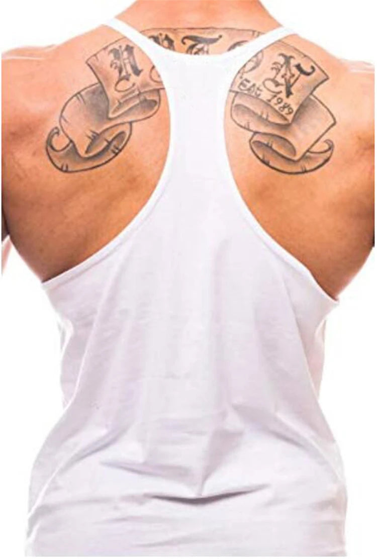 Gym Bodybuilding Tank Tops Mode Y-back Hosenträger Westen Baumwolle Atmungsaktive Ärmellose Unterhemden Herren Fitness Muscle Sport Hemd