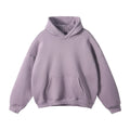 Winter Solid Color Hoodie Hip Hop Plush Hooded Sweatshirts Oversized Pullover Harajuku Custom Casual Hoodies Tracksuit Men Women