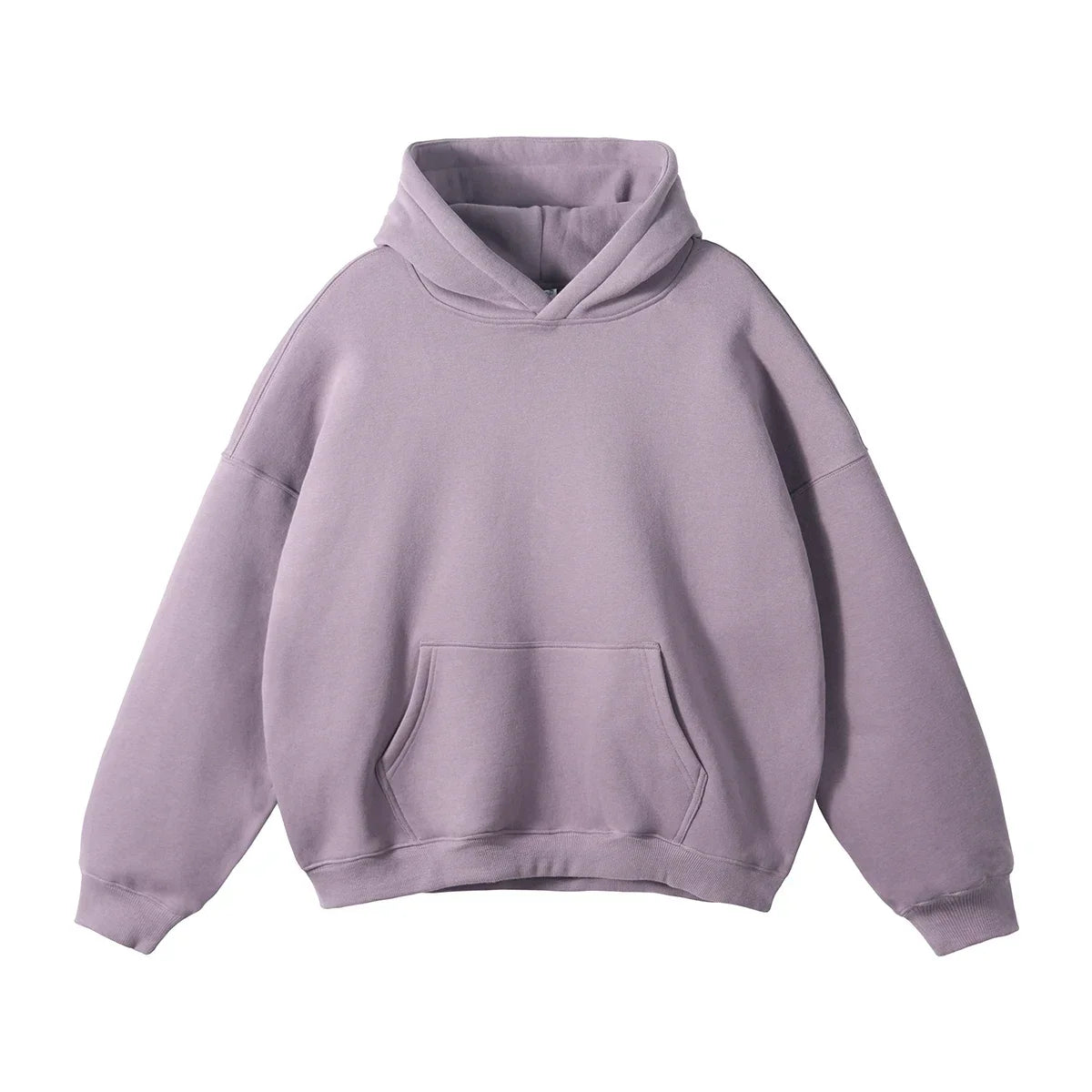 Winter Solid Color Hoodie Hip Hop Plush Hooded Sweatshirts Oversized Pullover Harajuku Custom Casual Hoodies Tracksuit Men Women