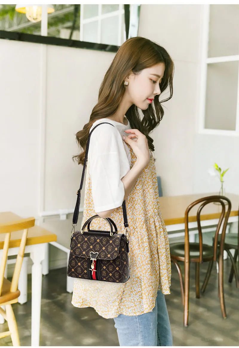 Neue Umhängetasche Damen Tasche Tote Luxus Designer Handtasche Damen Handtaschen Leder Bedrucktes Monogramm Einzelschulter Straddle Bag