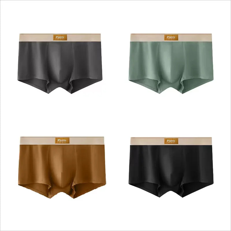 4 stücke Männer Unterwäsche Baumwolle BoxerShorts Hombre Höschen Mann Atmungsaktive Unterhose Sexy Sport Komfort Männliche Boxer Große Größe L-7XL