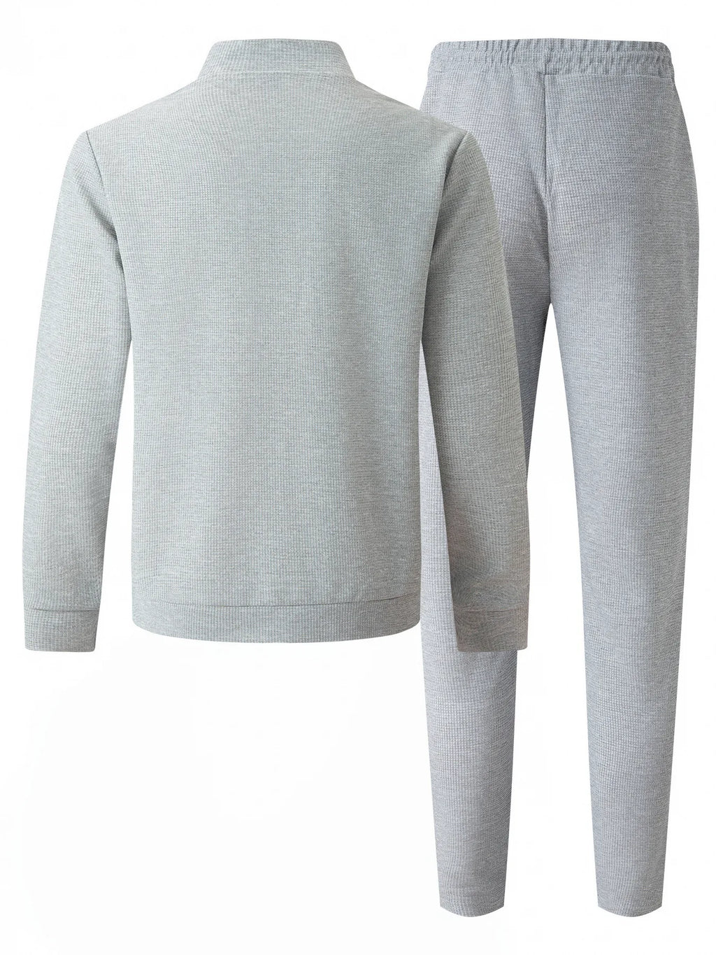 Neue Herrenjacke, reif und stilvoll, weich und bequem, hautfreundlich, atmungsaktiv und gemütlich, mit Waffelstruktur, Reißverschluss und Taschen, als Oberbekleidung geeignet.