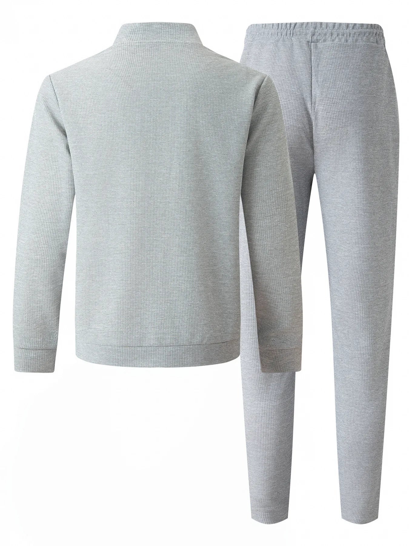 Neue Herrenjacke, reif und stilvoll, weich und bequem, hautfreundlich, atmungsaktiv und gemütlich, mit Waffelstruktur, Reißverschluss und Taschen, als Oberbekleidung geeignet.