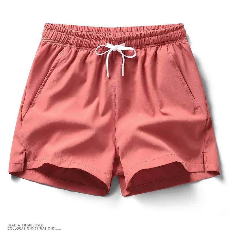Gym Shorts Herren Sport Jogginghose Taschen Gym Casual Shorts Basic Leichte Hosen Laufen Jogging Strand Shorts Männer Bademode