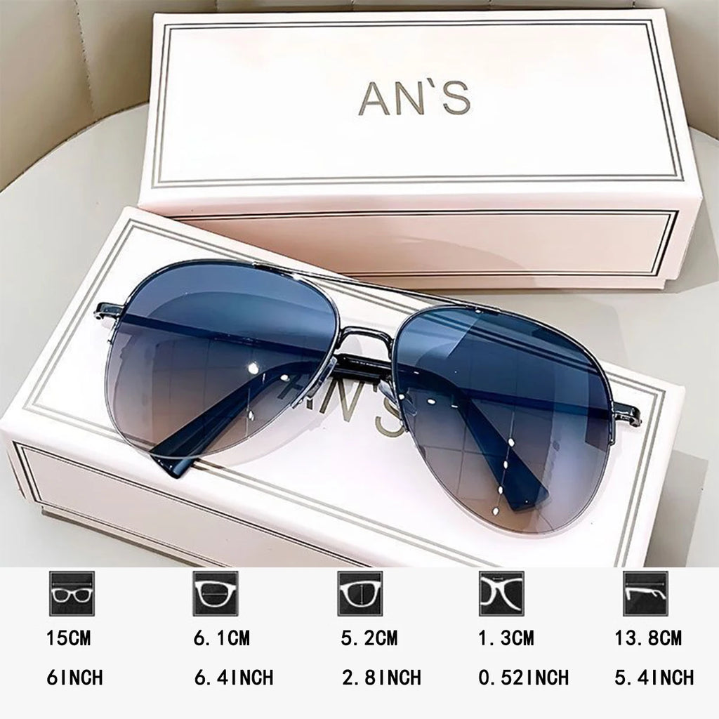 1pc Aviator Mode Große Gesicht Fahren Reiten Stilvolle Trendy Persönlichkeit Sonnenbrille Für Männer