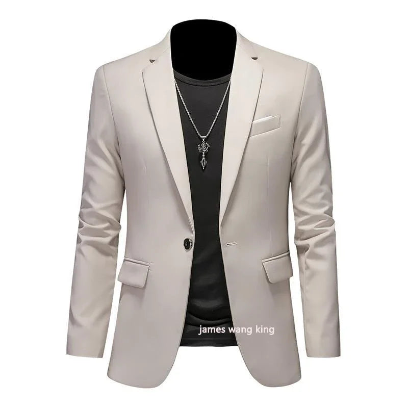 Boutique Mode Einfarbig High-end-Marke Casual Business herren Blazer Bräutigam Hochzeit Kleid Blazer für Männer Anzug Tops jacke Mantel