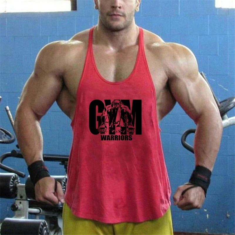 Gym Bodybuilding Tank Tops Mode Y-back Hosenträger Westen Baumwolle Atmungsaktive Ärmellose Unterhemden Herren Fitness Muscle Sport Hemd
