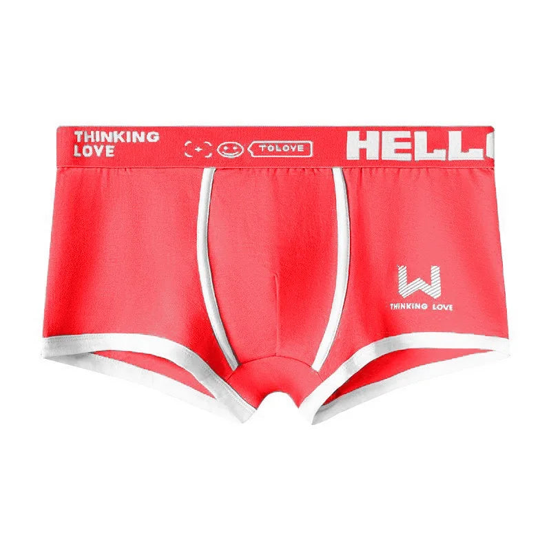 1Pcs Männer Baumwolle Boxer Shorts Höschen Unterwäsche3 Farben L XL 2XL 3XL Weichen Brief Gürtel Atmungsaktive Soft Mode sport