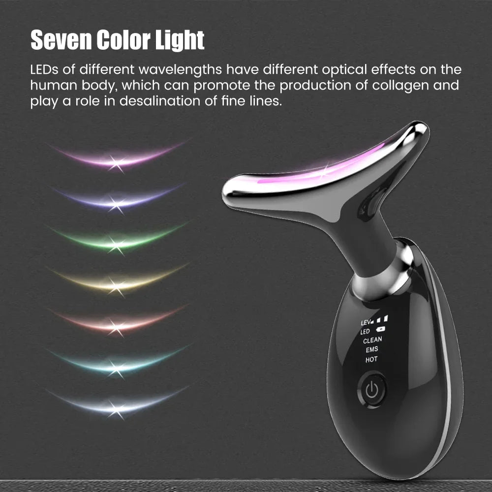 Gesicht Hals Lift Schönheit Gerät EMS Gesichts Massager LED Licht Therapie Doppel Kinn Entferner Haut Verjüngung Straffung Anti Falten