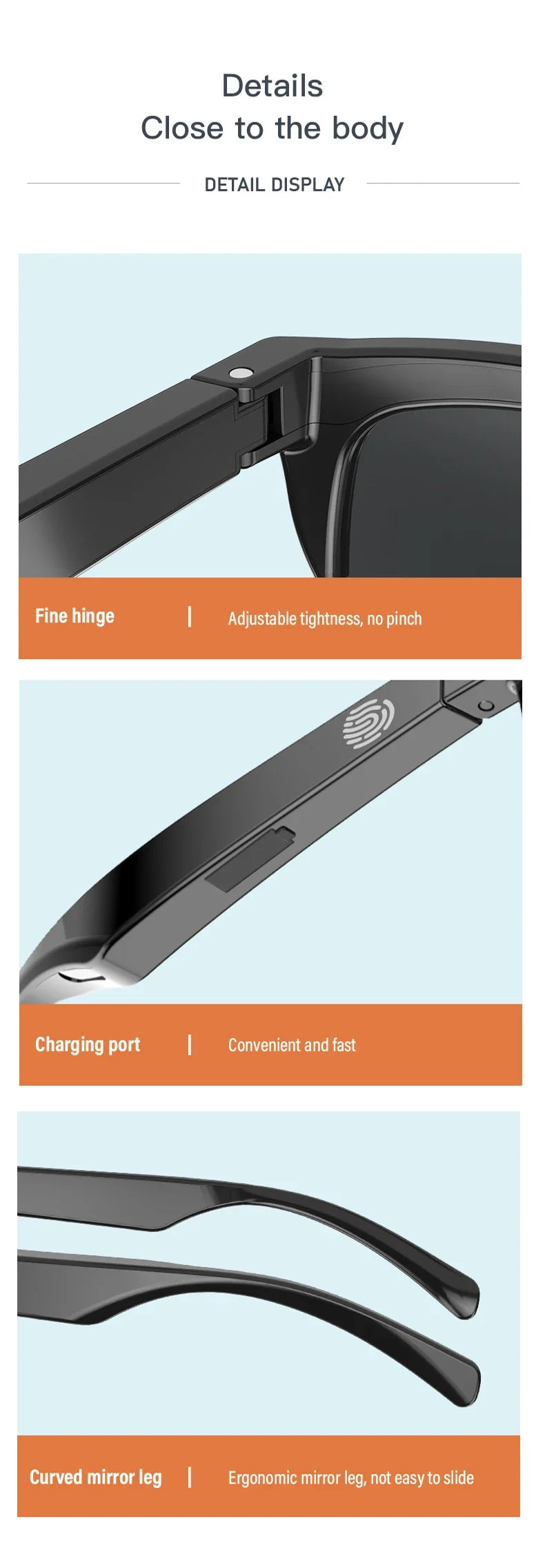 Neue intelligente Bluetooth V5.3-Sonnenbrille, Brille für Anrufe, Outdoor-Sport-Kopfhörer, HIFI, schwarze Technologie, Anti-Touch-UV-Schutz für Männer und Frauen