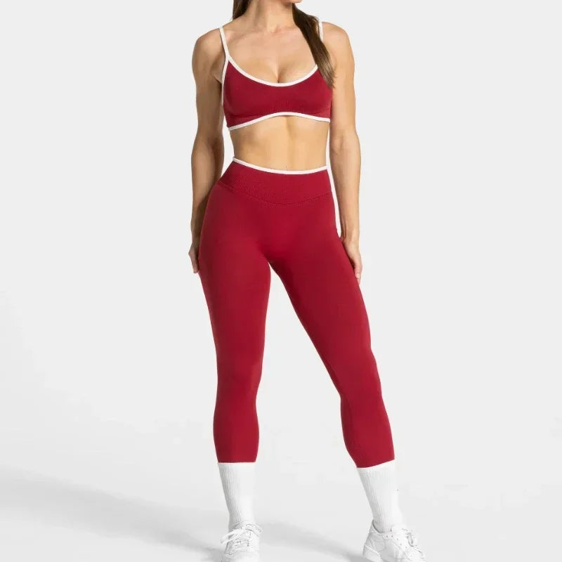 Summer Women's Solid Color Sports Suspender Bra Sexy Backless Knit with Chest Cushion Suspender Yoga Fitness Top