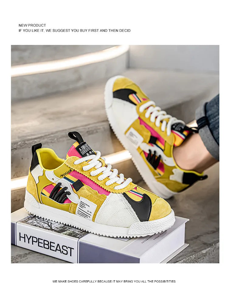 Herren Weiße Sneaker Herbst Bequeme Rutschfeste Laufschuhe Luxuriöse Weiche Sohle Modische Schnürschuhe Outdoor Freizeitschuhe 2026