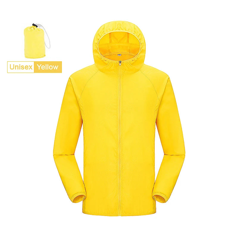 JNLN Unisex Wanderjacke Herren Damen Wasserdicht Schnelltrocknend Camping Windjacke Outdoor Trekking Angeln Regenmantel Anti UV Kleidung