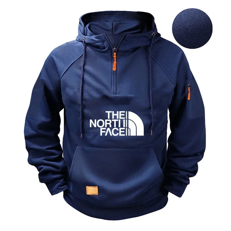 Lässiges Sport-Langarm-Sweatshirt für Herren mit Kapuze in großen Größen und modischer Fitness-Pullover für Herbst und Winter 2025