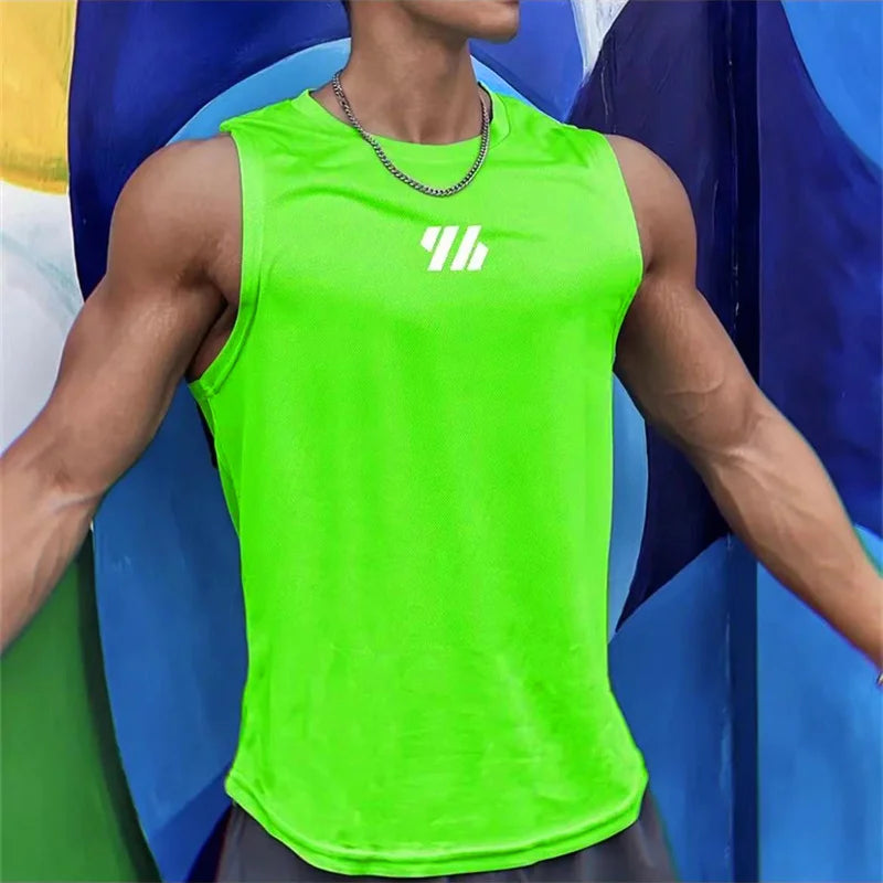 2024 neueste Sommer Gym Weste hochwertige Mesh Shirt ärmellose T-Shirts Männer Tanktops Basketball Laufen Fitness Sport Weste Männer