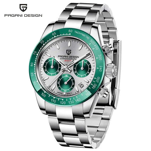 40mm Neue V2 PAGANI DESIGN männer Quarz Uhren Sapphire Retro Chronograph Edelstahl Wasserdichte Uhr Männer Relogio Masculino