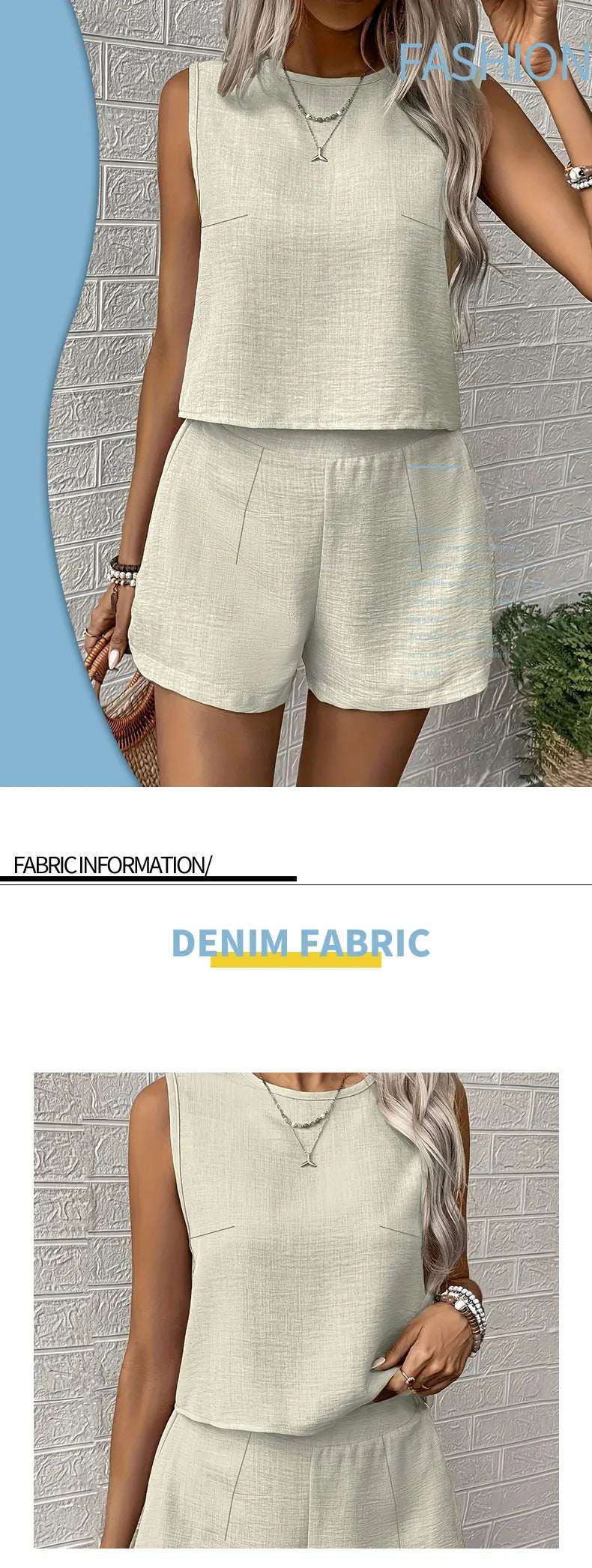 Apricot Damen-Set, groß, gewebt, lässig, bequem, modisch, Übergröße, Outfit, Damenbekleidungsset, Aprikose
