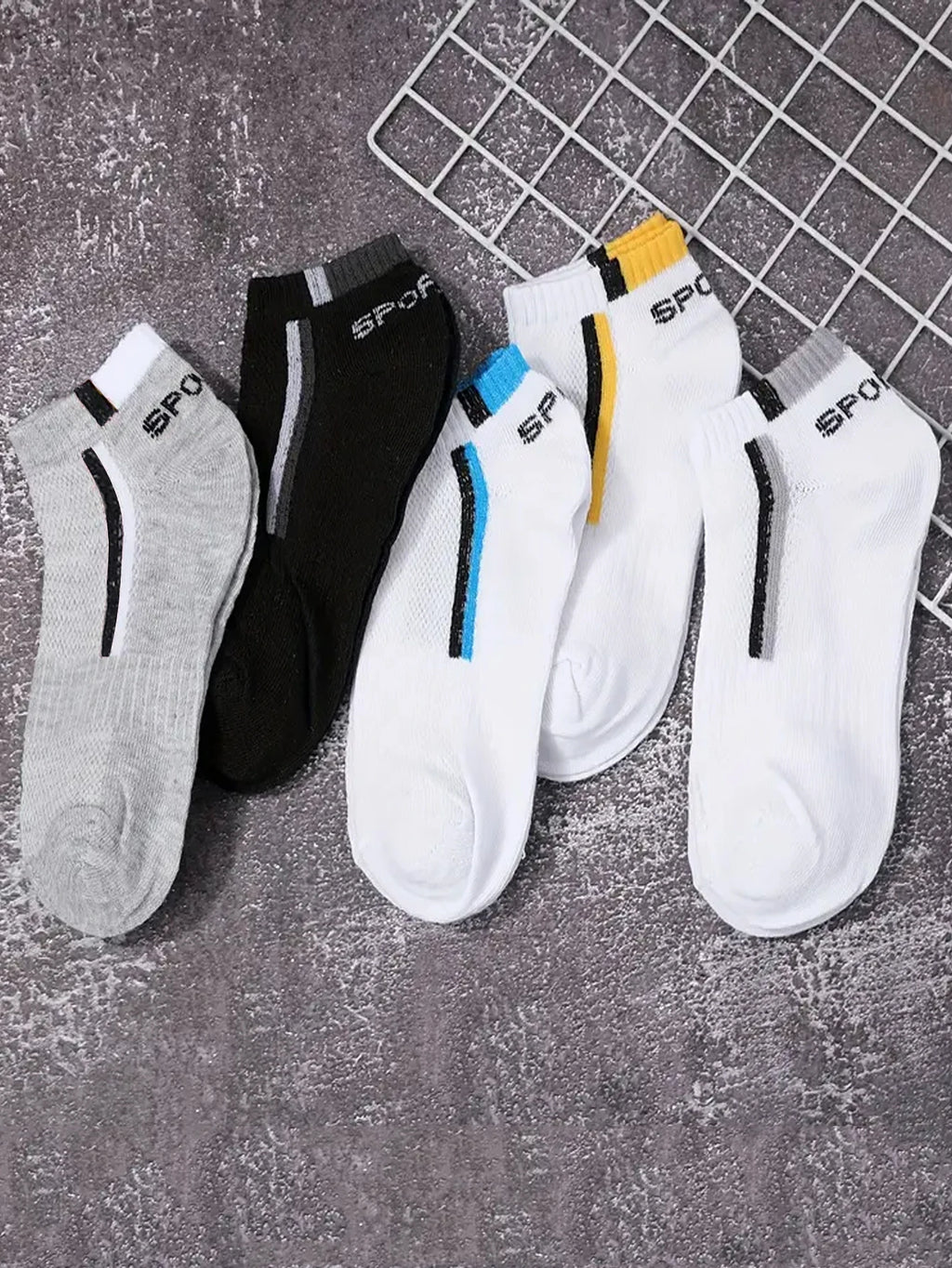 30Pairs Männer Socken Mesh Atmungsaktive Kurze Casual Socken Farbe-block Sport Socke Sport Socken Absorbieren Schweiß Knöchel