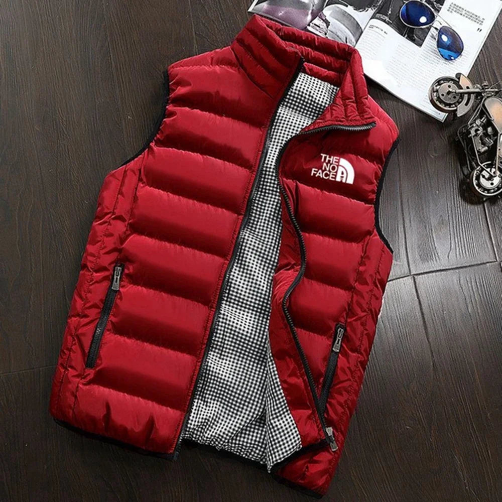 Ärmellose Herbst- und Winterjacke mit Reißverschluss, warmer Westenmantel, modische und vielseitige Herren-Golfbekleidung