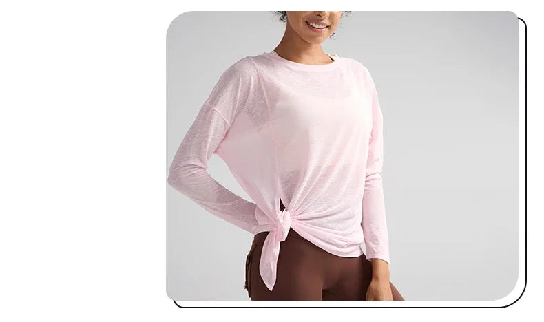 Gym Sport Tops Workout T-shirts Frauen Yoga Kleidung Laufen Lose Schlank Schnell Trocknend Training Langarm Bluse Fitness Tops 👚