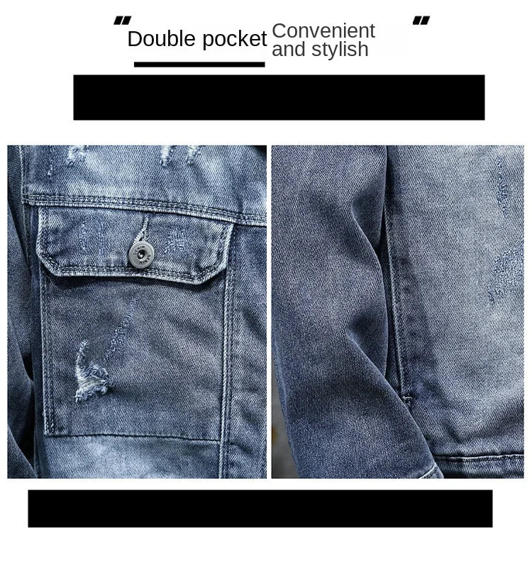 Frühling Herbst Neue Cowboy Luxus Strickjacke Denim Harajuku Mode Koreanischen Stil Kleidung Casual Cowboy Lose Mantel Motorrad Jacke