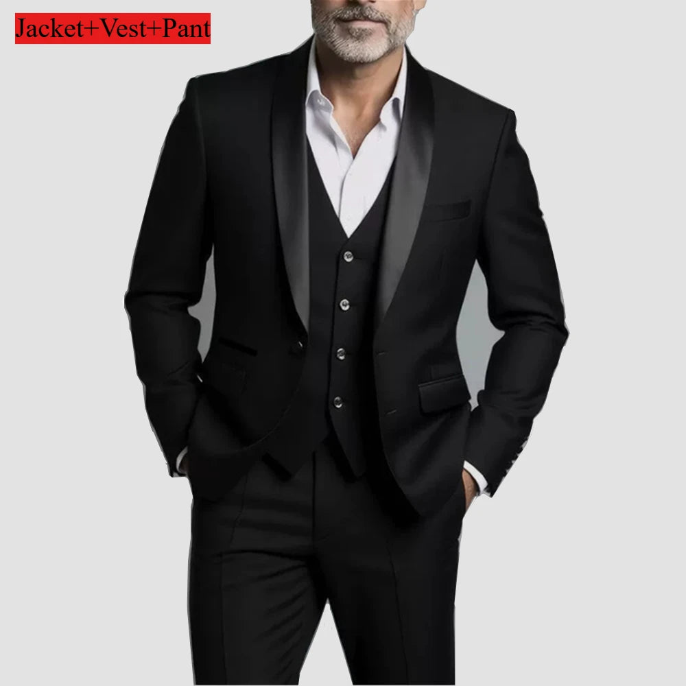 Männer Formale Slim Fit Smoking Prom Anzug Männlichen Bräutigam Hochzeit Blazer Hohe Qualität Trauzeuge Luxus Kleid Business Bankett Party Anzug
