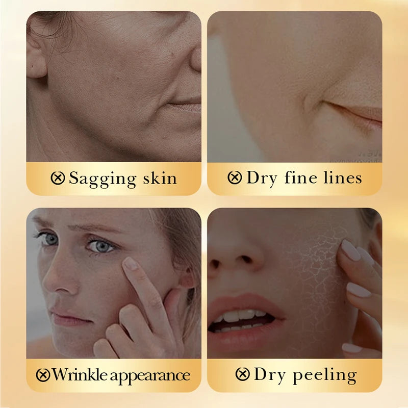 SADOER 24K Golden Collagen Serum für das Gesicht, feuchtigkeitsspendend, Anti-Falten, feuchtigkeitsspendend, Anti-Aging, Gesichtsessenz, Hautpflegeprodukte