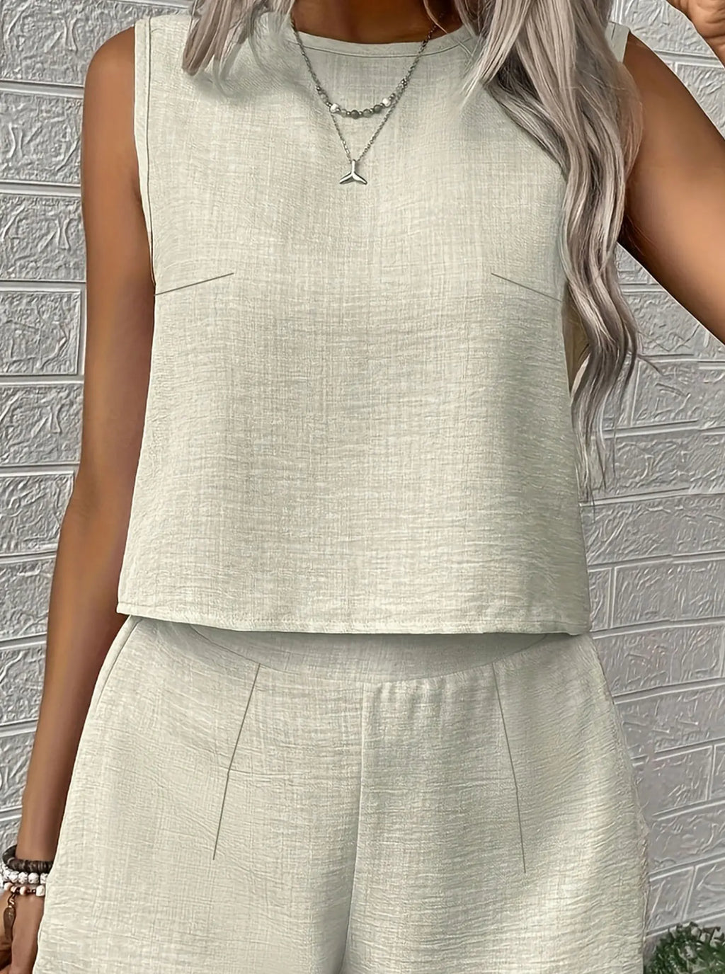 Apricot Damen-Set, groß, gewebt, lässig, bequem, modisch, Übergröße, Outfit, Damenbekleidungsset, Aprikose