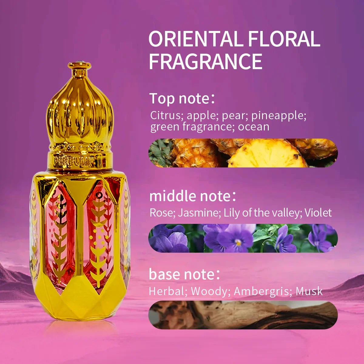 10 ml arabisches Parfüm für den Nahen Osten, dickes Duftöl, der Körpergeruch abdeckt, Eau de Parfum, langlebig, tragbar, Dropper-Parfums