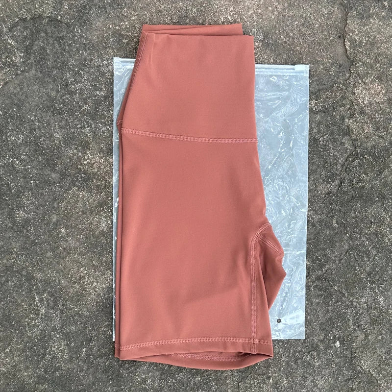 Frauen Sport Biker Shorts Frauen Nackt Gefühl Hohe Taille Yoga Shorts Push-Up Fitness Leggings Bauch-steuer Yoga Dünne Shorts