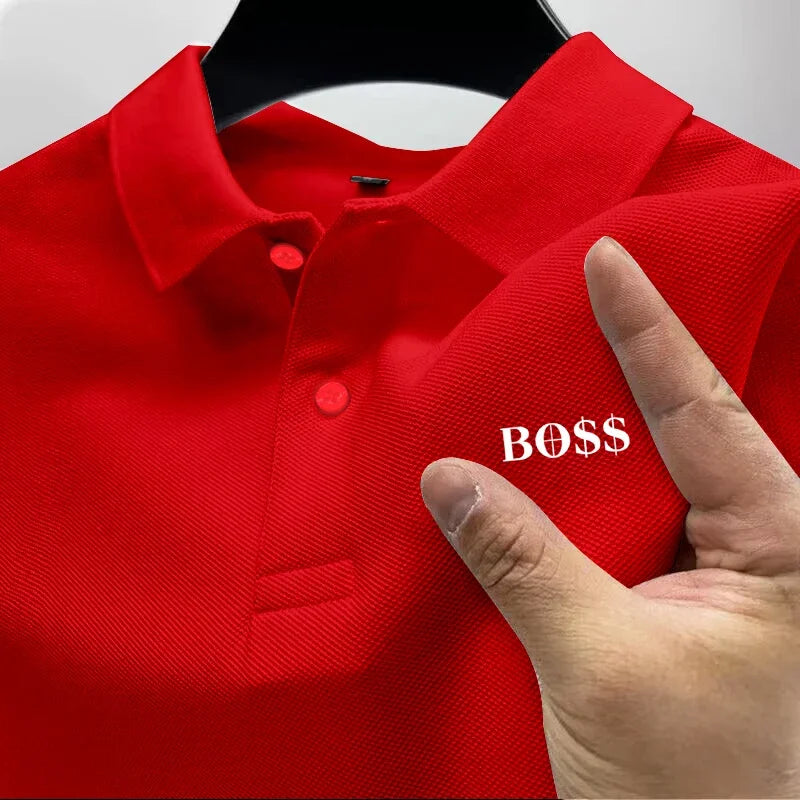 Kurzarm-Poloshirt für Herren, schnell trocknend, atmungsaktiv, lässig, stilvoll, Business, Sport, Sommer, hoch, neu, 2025