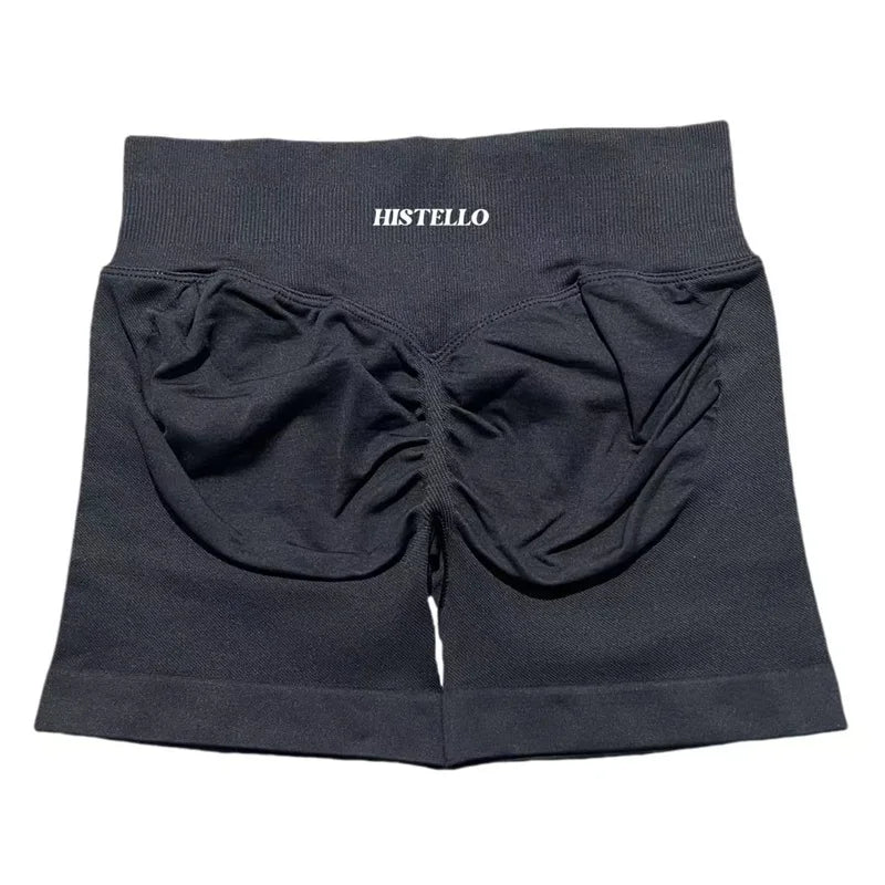 HISTELLO Impact Shorts Df Substitute High Waist Women Yoga Workout Short Seamless Leggings Stretch Fitness Running Gym Shorts