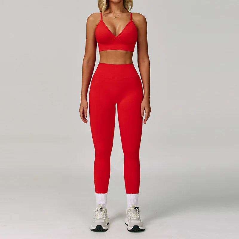 2/3PCS Nahtlose Sport Yoga Set frauen Atmungsaktive Hohe Taille Fitness Sportwear Frauen Sport unterwäsche Set Gym workout Kleidung