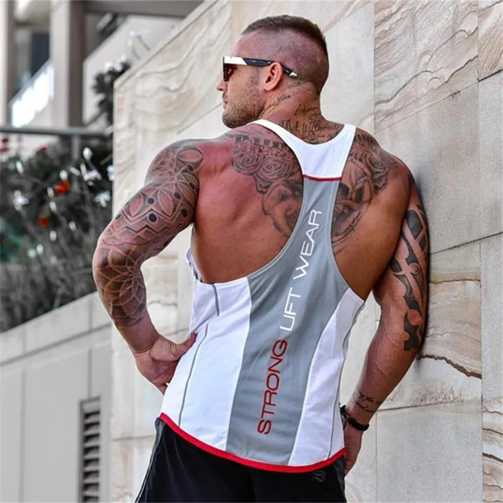 Herren-Bodybuilding-Tanktop, Fitnessstudios, Fitness, ärmelloses Hemd, 2025, neue männliche Baumwollkleidung, modisches Singlet-Weste, Unterhemd für Herren