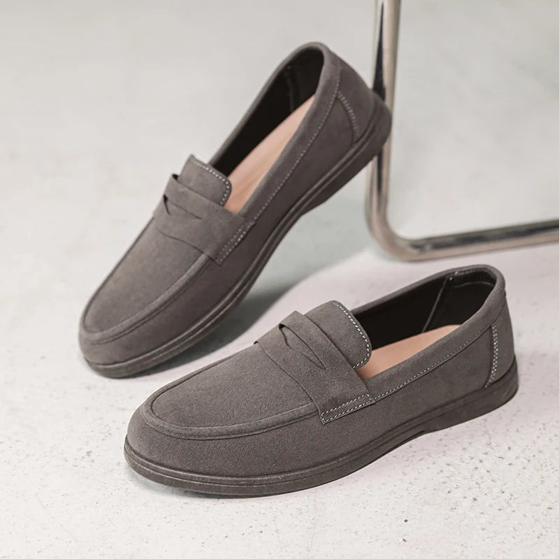 Hot Sale Men's Slip On Loafers Preppy Lightweight Breathable Comfort Outdoor Flats Non Slip Soft Sole Casual Daily Walking Shoes