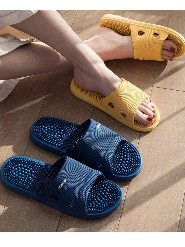 Männer Massage Hausschuhe Sommer Bad Sandalen Frauen Innen Nicht-slip Weichen Boden Einfarbig Casual Schuhe Alias Planas