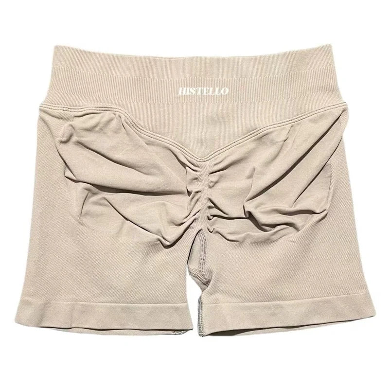 HISTELLO Impact Shorts Df Substitute High Waist Women Yoga Workout Short Seamless Leggings Stretch Fitness Running Gym Shorts