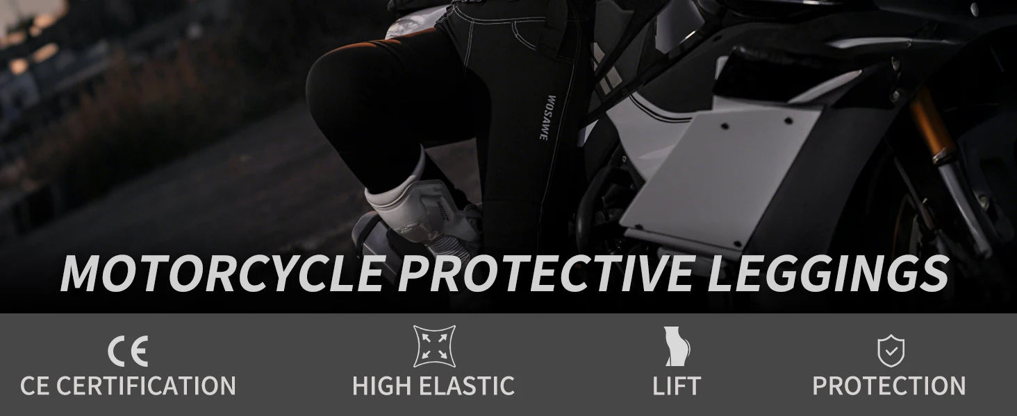 WOSAWE Damen-Motorradhose, schmale Passform, mit Offroad-Outdoor-Reithose mit CE-schützenden Knieschützern, Motocross-Motorradhose
