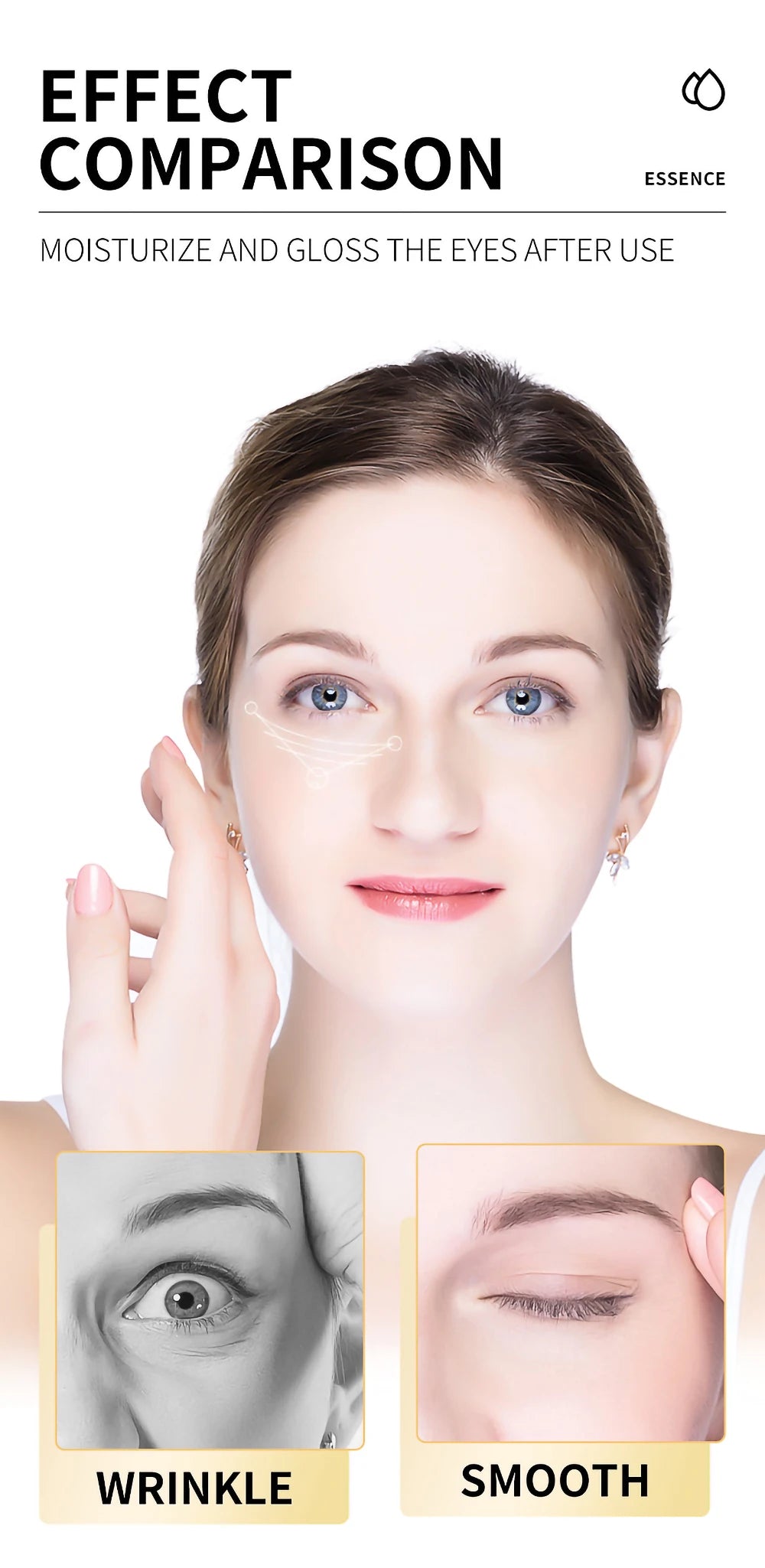 Hautpflege Schneckencreme Kollagencreme Anti Aging Haut aufhellen Gesichtscreme Verblassen dunkle Augenringe Entfernen Tränensäcke Augenserum