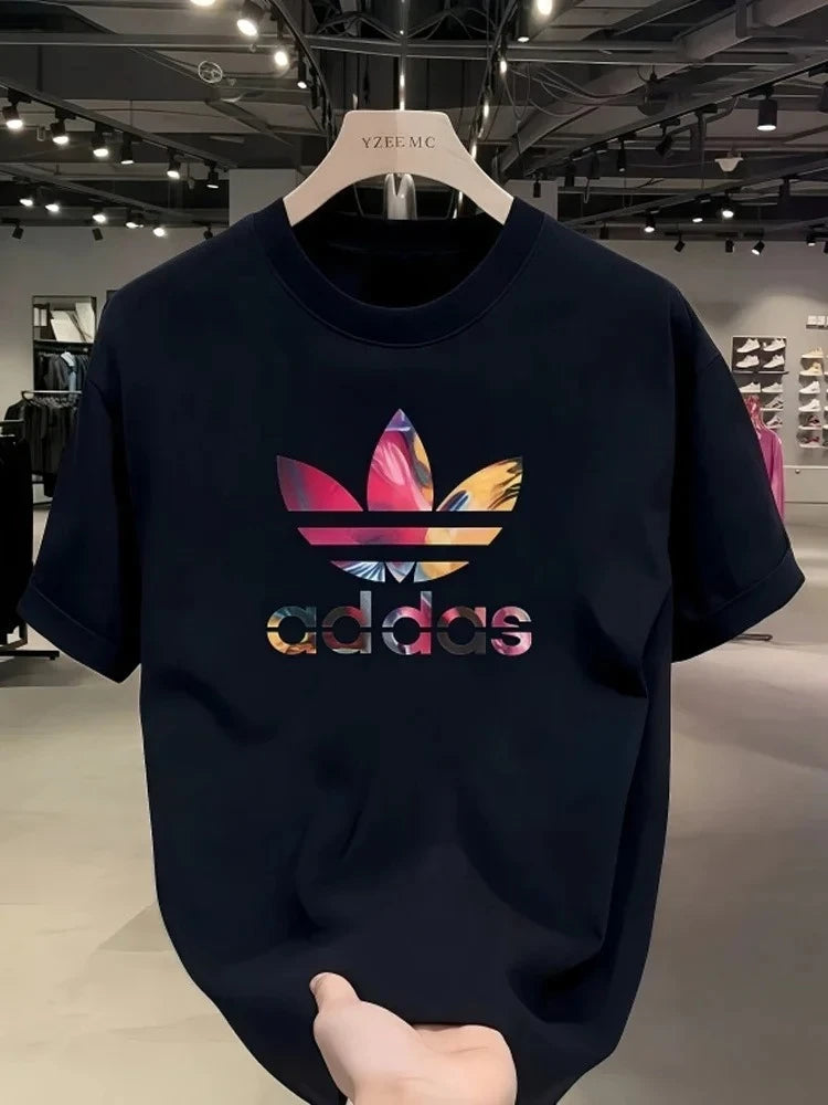 2026 Sommer Herren T-Shirt Kurzarm Reine Baumwolle T-Shirt Sommer Slim Fit Vollbaumwolle Halbarm Rundhals Atmungsaktiv Trend
