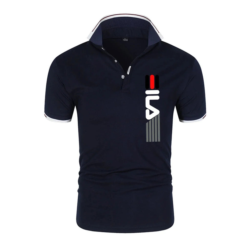 2026 Sommer Neu Herren Polohemd mit Revers, Anti-Pilling, bedruckt, Kurzarm, Freizeit, Business, Modisch, Slim Fit Polohemd für Herren